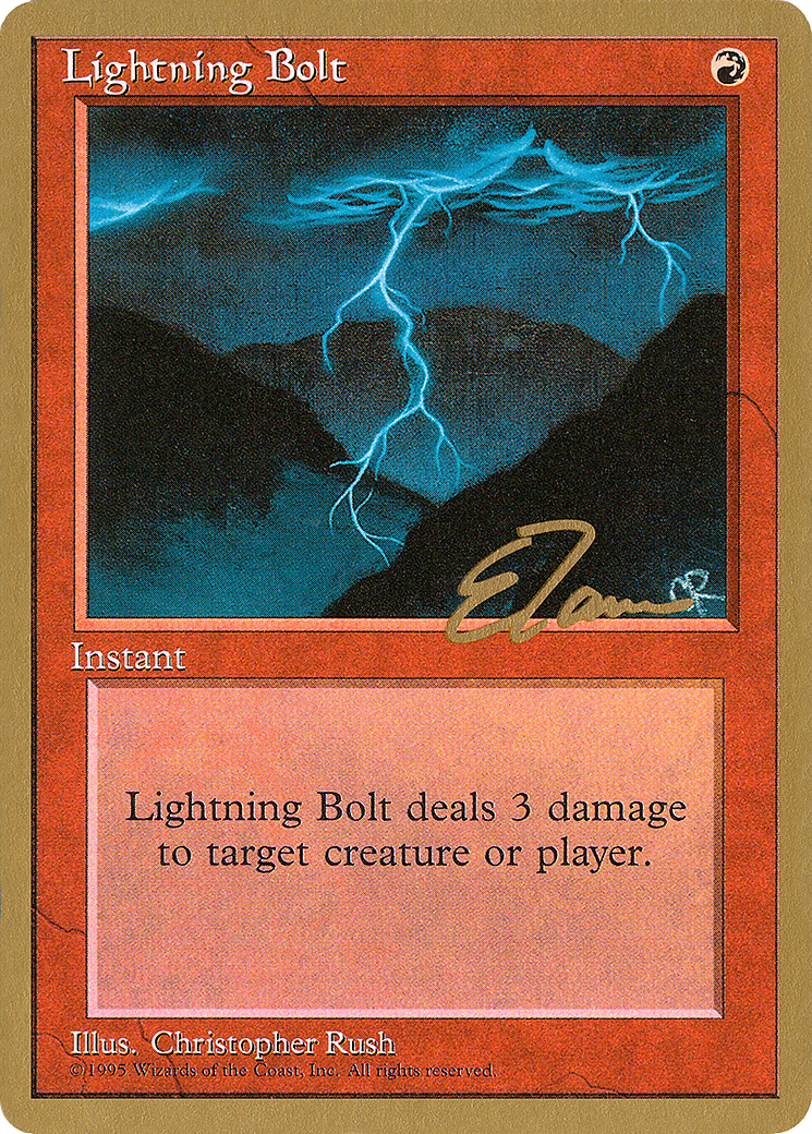 Lightning Bolt (Eric Tam) [Pro Tour Collector Set]-1