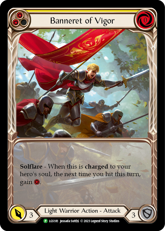 Banneret of Vigor (Extended Art) [LGS181] (Promo)  Rainbow Foil-1