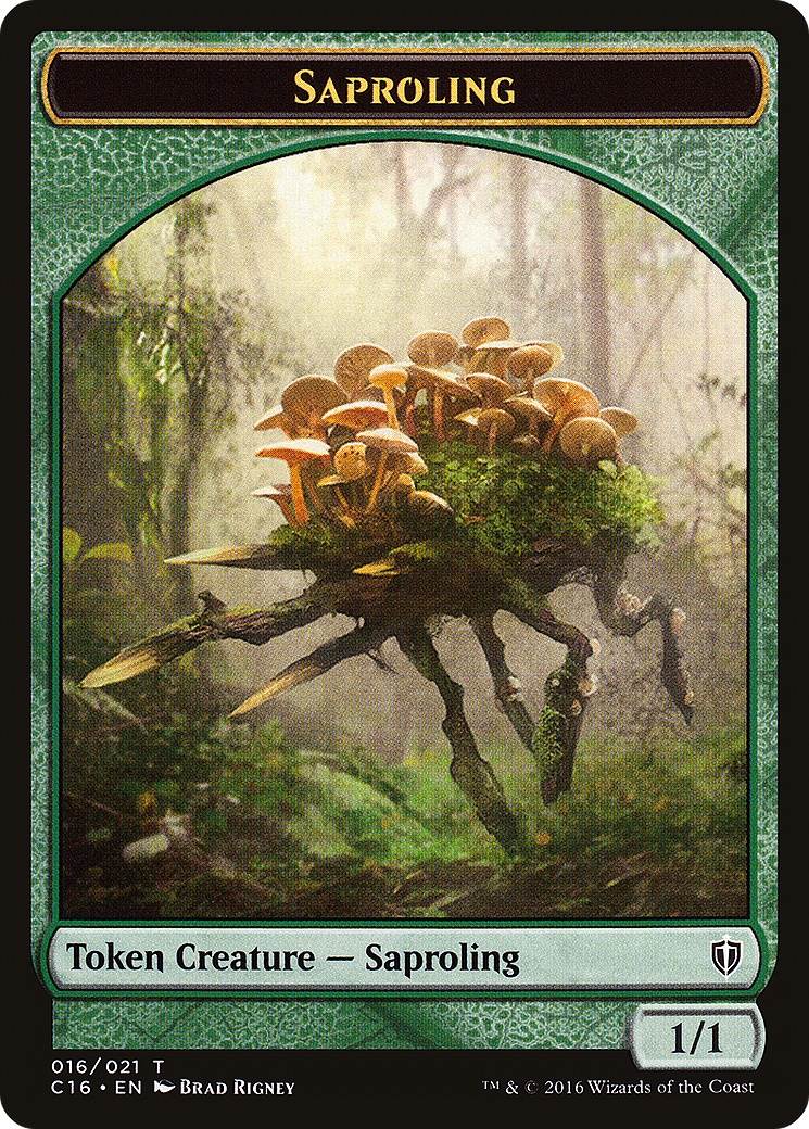 Saproling (016) // Spirit (006) Double-Sided Token [Commander 2016 Tokens]-3