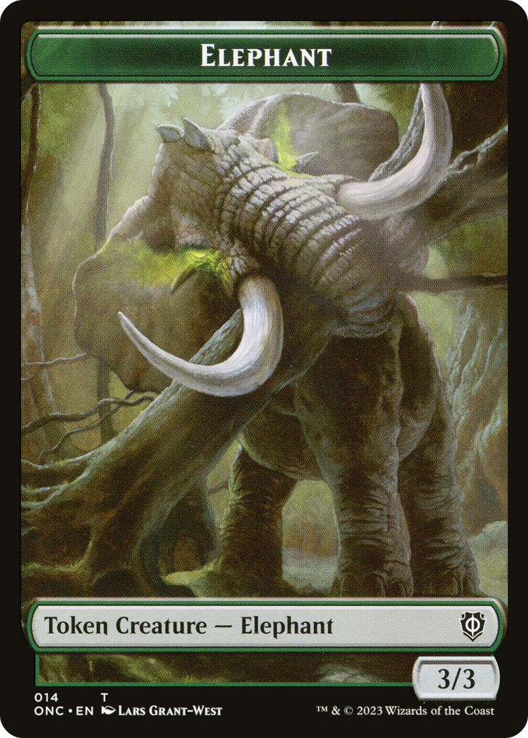 Elephant (TONC-014) - Phyrexia: All Will Be One Commander Tokens-1