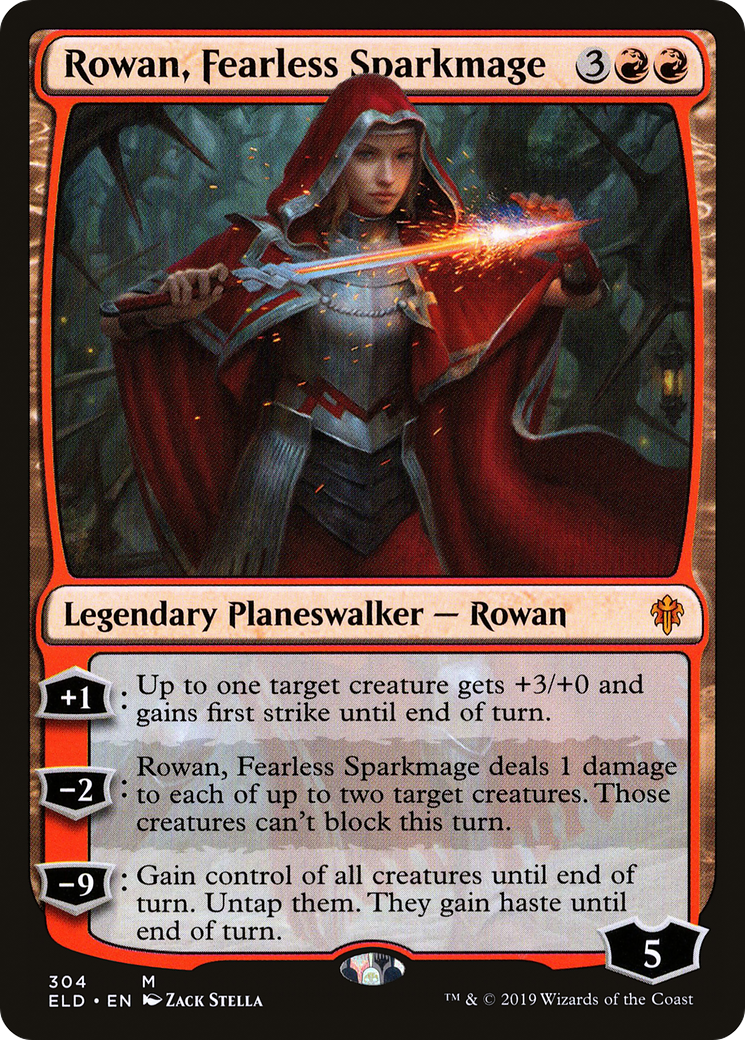 Rowan, Fearless Sparkmage [Throne of Eldraine]-1