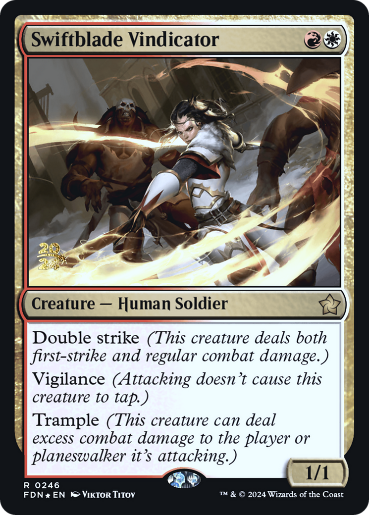 Swiftblade Vindicator [Foundations Prerelease Promos]-1