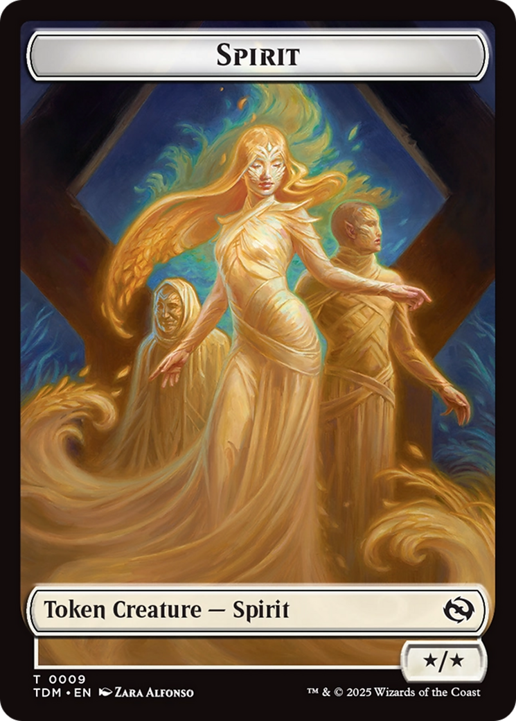 Spirit (0008) // Spirit (0009) Double-Sided Token [Tarkir: Dragonstorm Tokens]-2