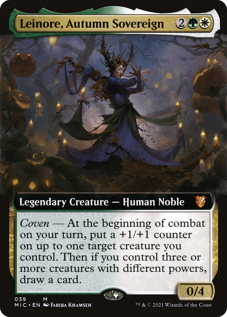 Leinore, Autumn Sovereign (Extended Art) [Innistrad: Midnight Hunt Commander]-1