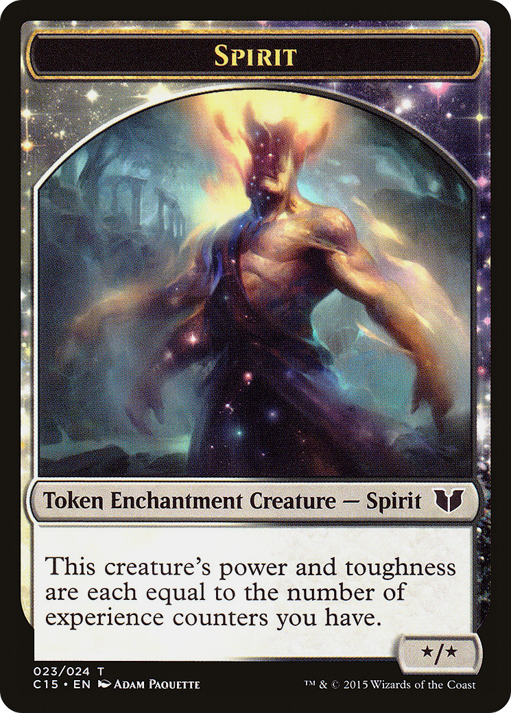 Spirit (023) // Cat Double-Sided Token [Commander 2015 Tokens]-3