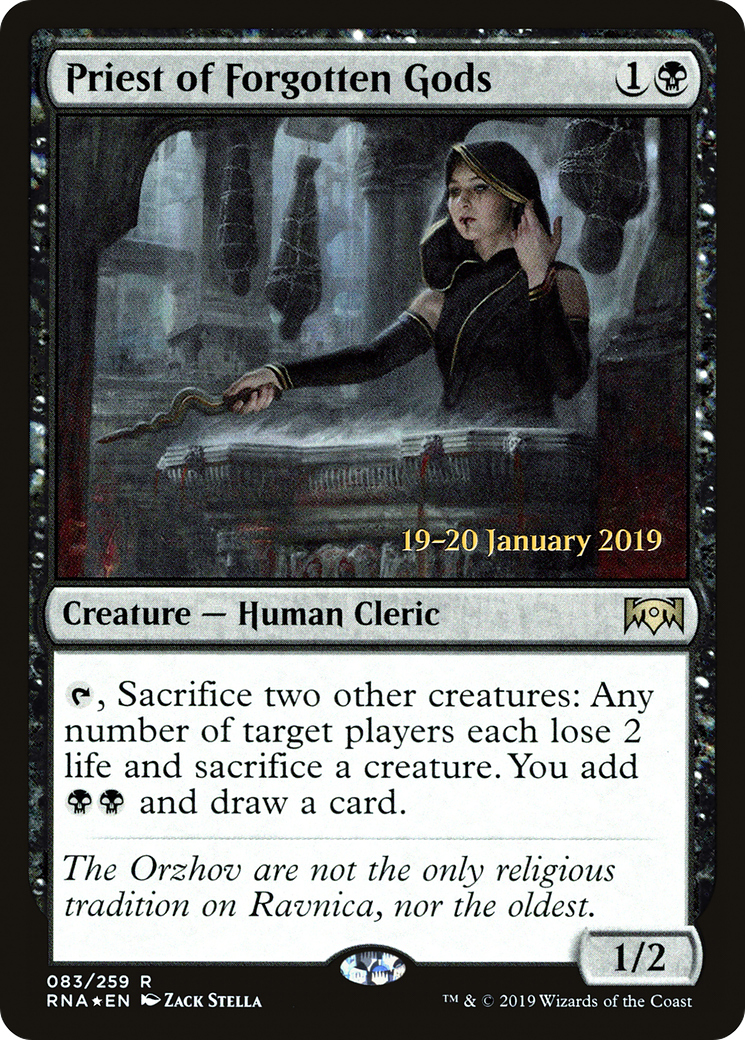 Priest of Forgotten Gods [Ravnica Allegiance Prerelease Promos]-1