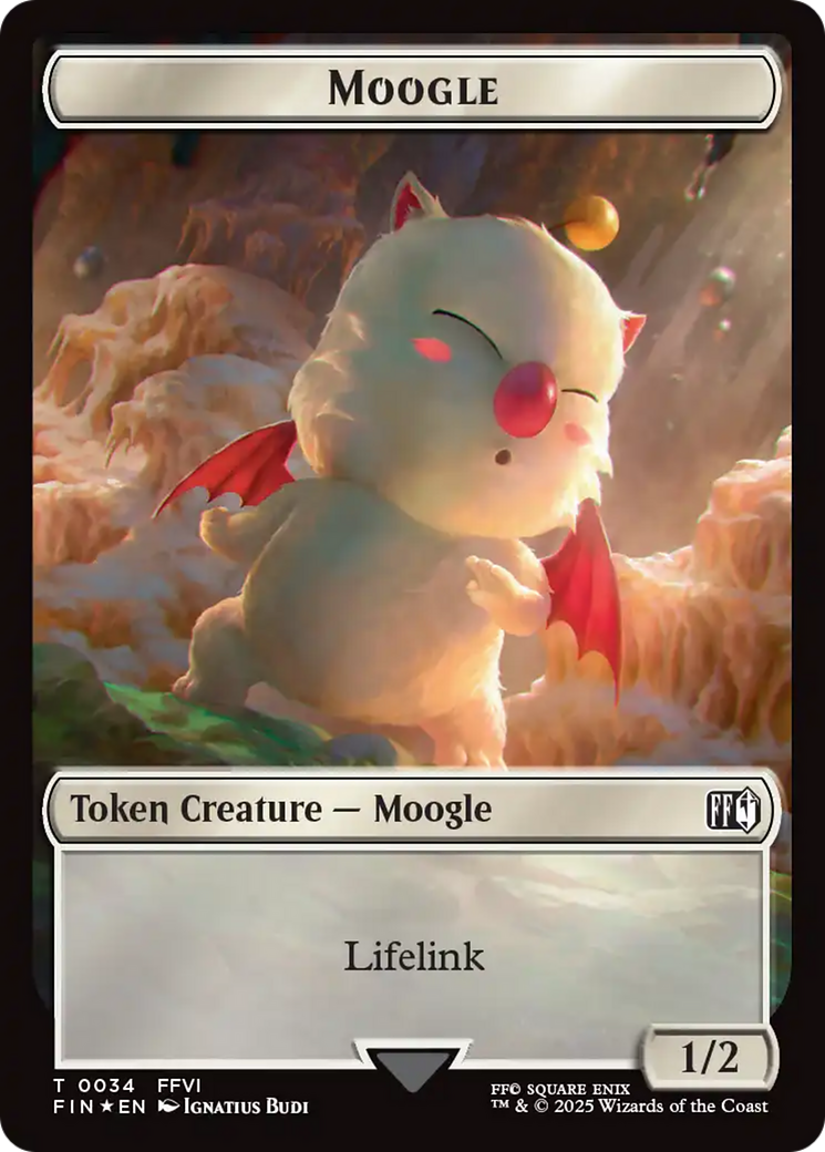 Copy (0025) // Moogle (0034) Double-Sided Token (Surge Foil) [FINAL FANTASY Tokens]-2