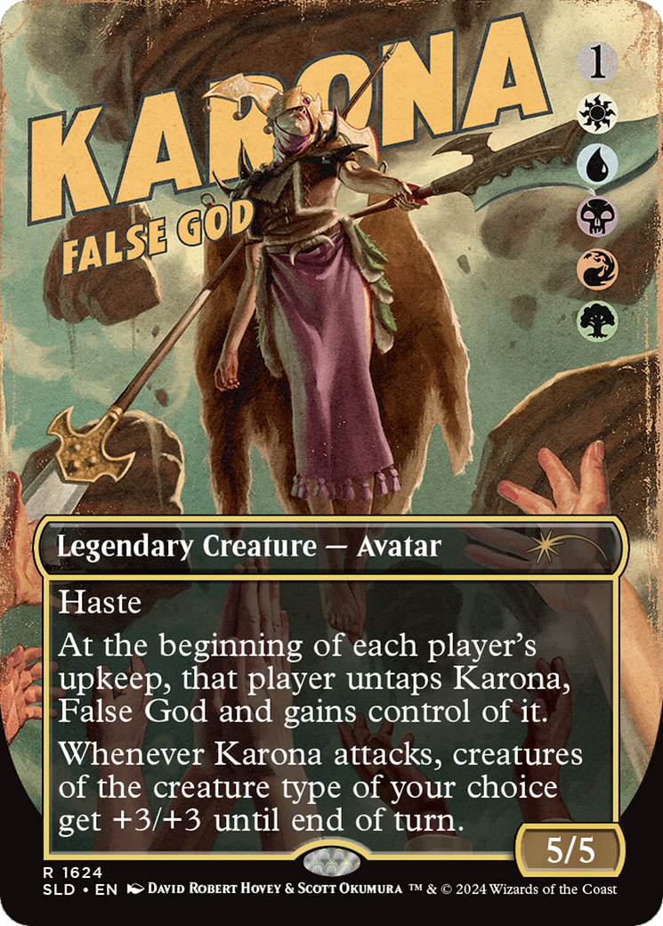 Karona, False God (SLD-1624) - Secret Lair Drop (Borderless) Foil-1