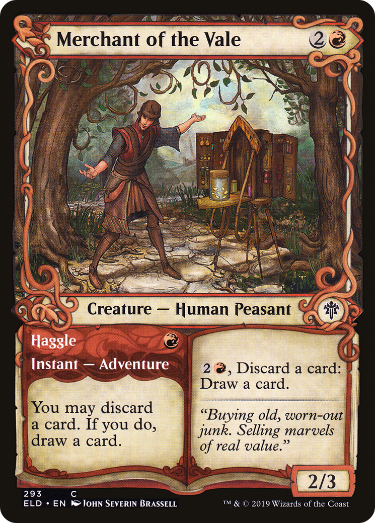 Merchant of the Vale // Haggle (Showcase) [Throne of Eldraine]-1