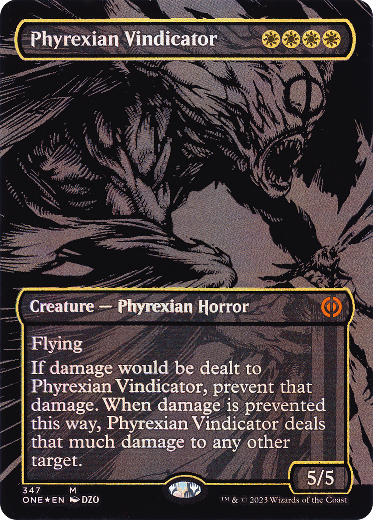Phyrexian Vindicator (Oil Slick Raised Foil) [Phyrexia: All Will Be One]-1