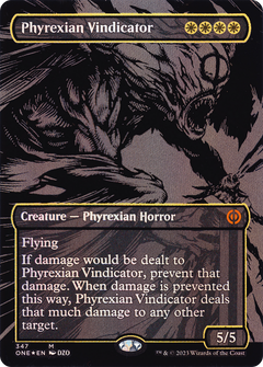 Phyrexian Vindicator (Oil Slick Raised Foil) [Phyrexia: All Will Be One]-1
