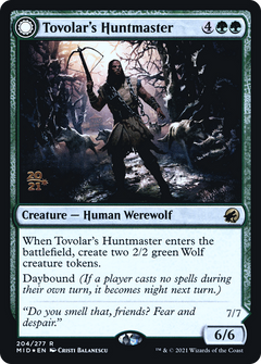 Tovolar's Huntmaster (PRE-204) - Innistrad: Midnight Hunt Promos: (Double Faced Transform) Foil-1