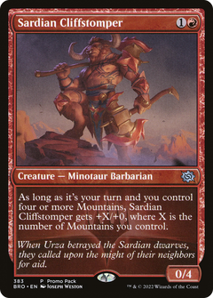 Sardian Cliffstomper (Promo Pack) [The Brothers' War Promos]-1