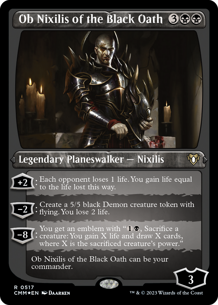 Ob Nixilis of the Black Oath (CMM-517) - Commander Masters Etched Foil-1