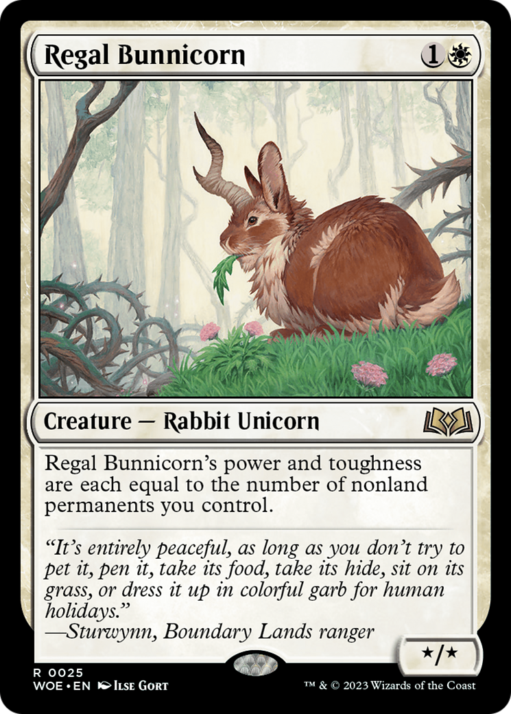 Regal Bunnicorn [Wilds of Eldraine]-1