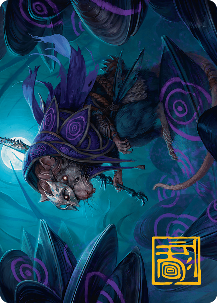 Nightwhorl Hermit // Nightwhorl Hermit (ABLB-010) - Bloomburrow Art Series (Borderless) Foil-1