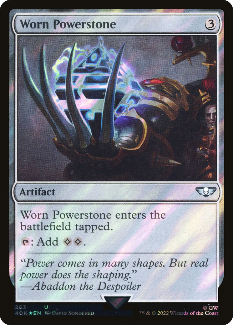 Worn Powerstone (Surge Foil) (40K-263) - Warhammer 40,000 Commander Foil-1