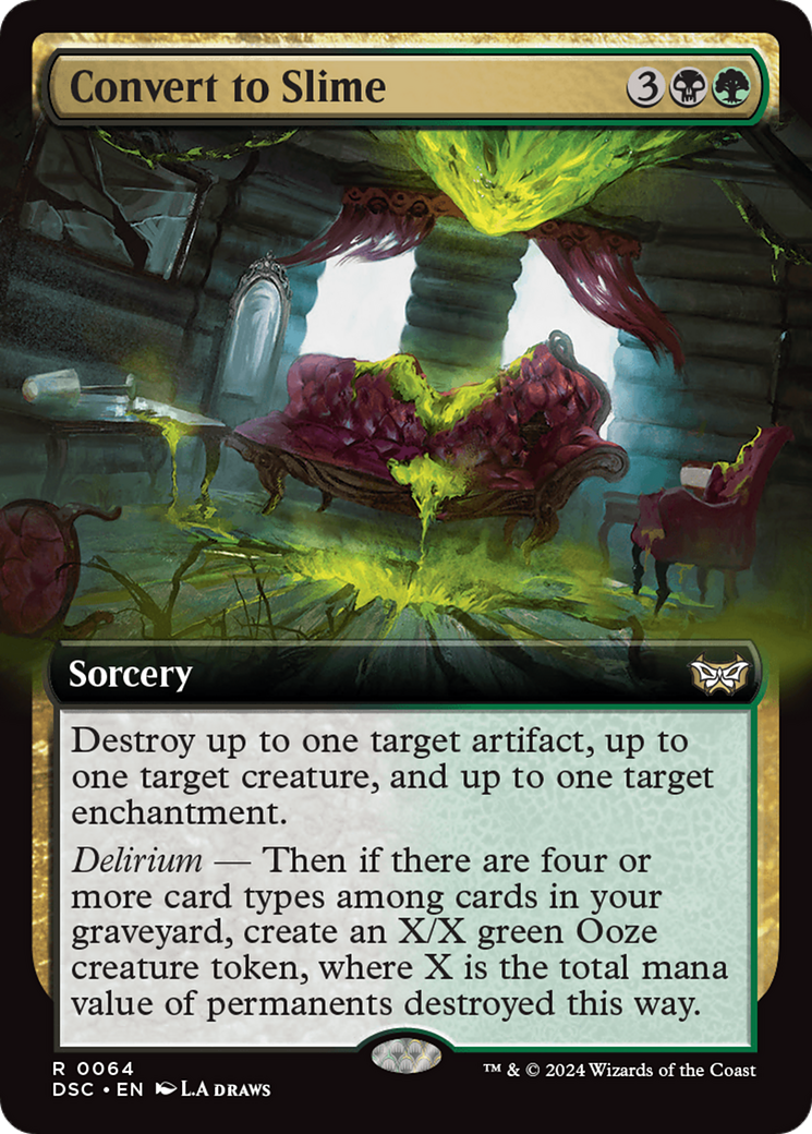 Convert to Slime (Extended Art) [Duskmourn: House of Horror Commander]-1
