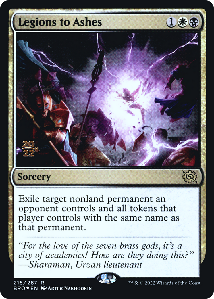 Legions to Ashes [The Brothers' War Prerelease Promos]-1