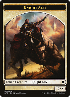 Knight Ally Token [Battle for Zendikar Tokens]-1