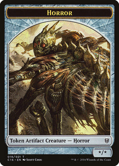 Horror // Thopter Double-Sided Token [Commander 2016 Tokens]-1