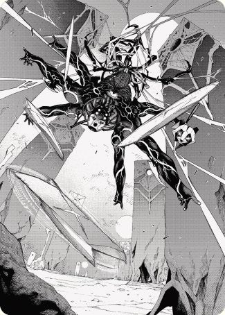 Kaito, Dancing Shadow 2 Art Card [Phyrexia: All Will Be One Art Series]-1