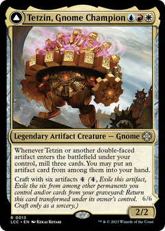 Tetzin, Gnome Champion // The Golden-Gear Colossus [The Lost Caverns of Ixalan Commander]-3