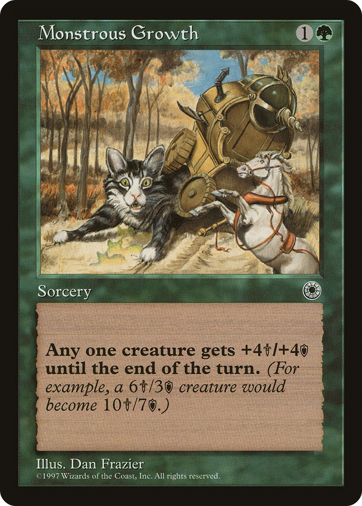 Monstrous Growth (No Flavor Text) [Portal]-1
