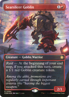 Searslicer Goblin (Borderless) (Mana Foil) [Foundations]-1