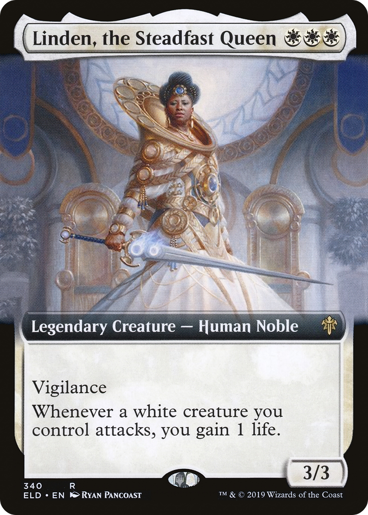 Linden, the Steadfast Queen (Extended Art) [Throne of Eldraine]-1