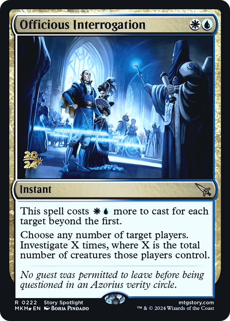 Officious Interrogation [Murders at Karlov Manor Prerelease Promos]-1