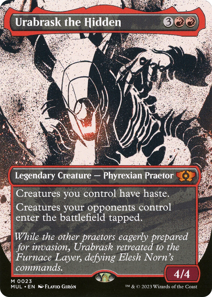 Urabrask the Hidden (MUL-023) - Multiverse Legends: (Showcase) (Borderless) Foil-1