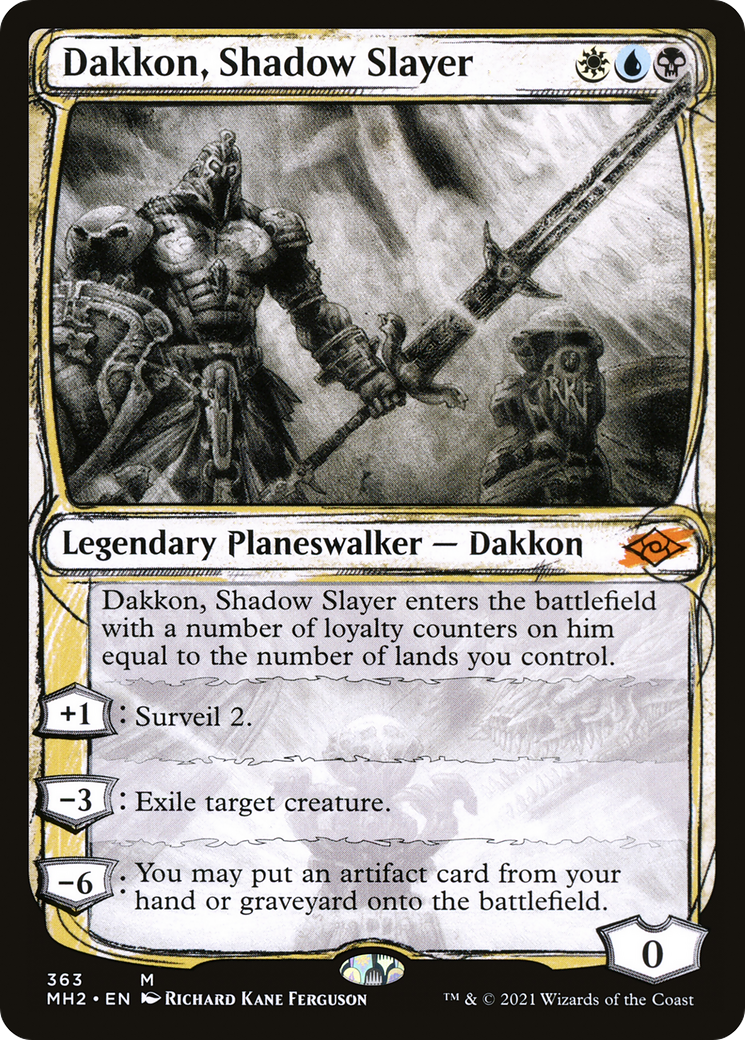 Dakkon, Shadow Slayer (Sketch) [Modern Horizons 2]-1