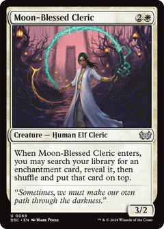 Moon-Blessed Cleric [Duskmourn: House of Horror Commander]-1