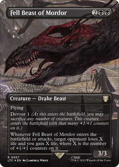 Fell Beast of Mordor (Borderless) (Surge Foil) [The Lord of the Rings: Tales of Middle-Earth Commander]-1