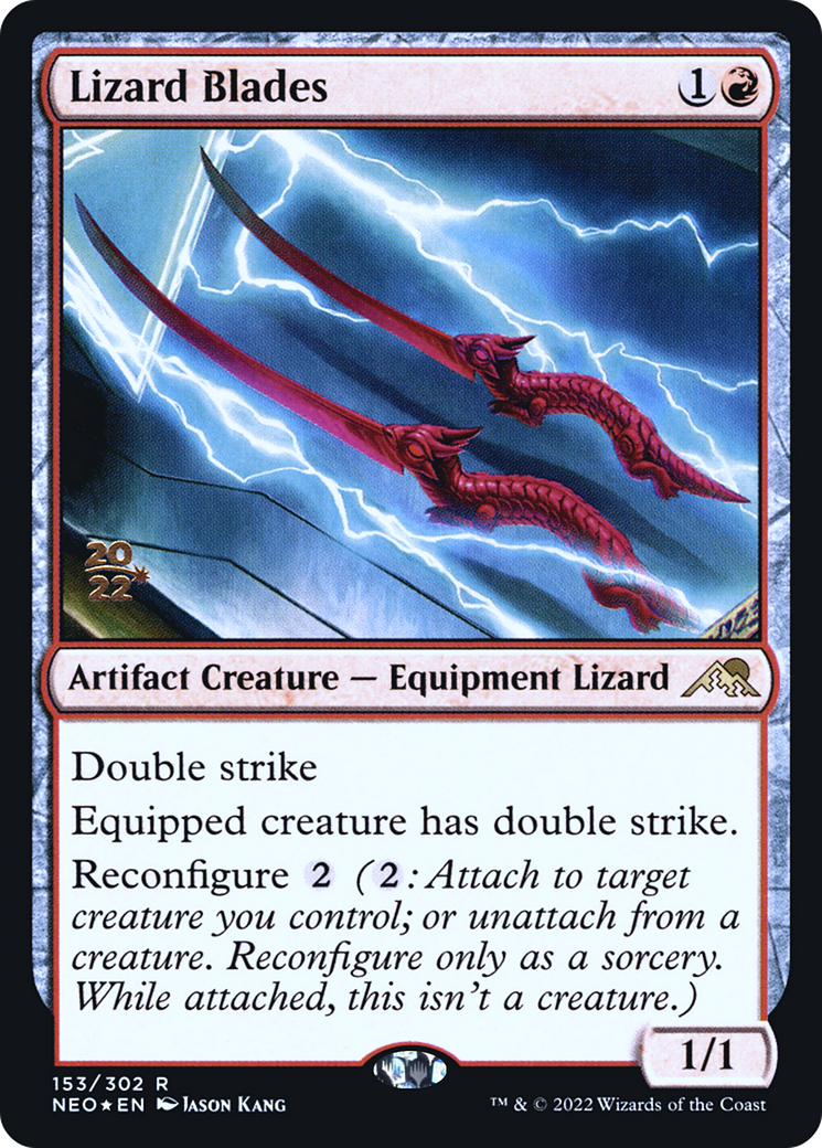 Lizard Blades [Kamigawa: Neon Dynasty Prerelease Promos]-1
