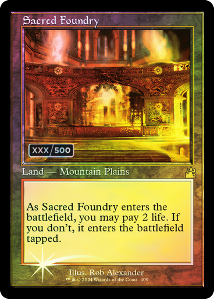 Sacred Foundry (Retro) (Serialized) [Ravnica Remastered]-1