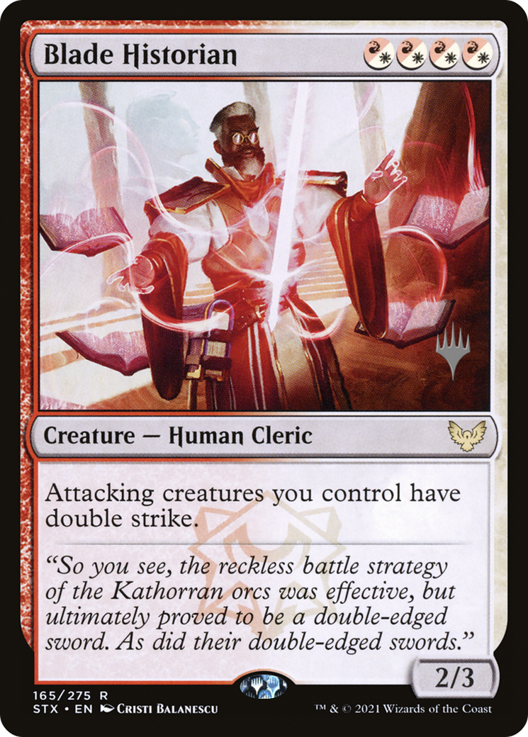 Blade Historian (Promo Pack) [Strixhaven: School of Mages Promos]-1