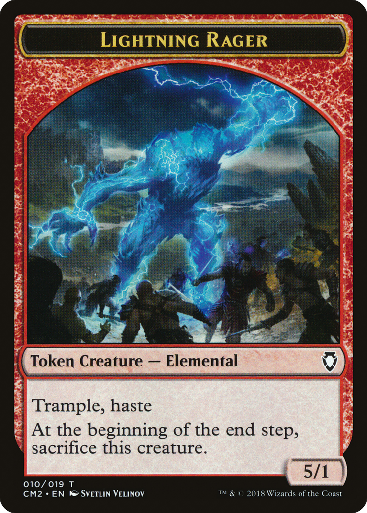 Lightning Rager Token [Commander Anthology Volume II Tokens]-1