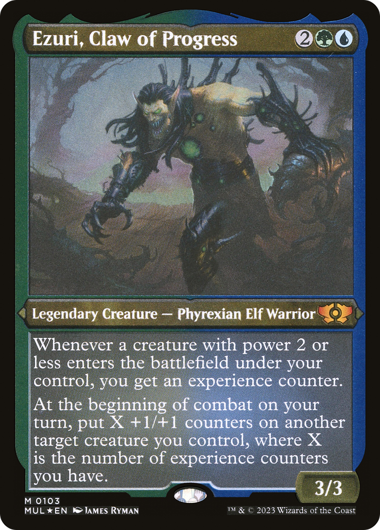 Ezuri, Claw of Progress (Foil Etched) [Multiverse Legends]-1
