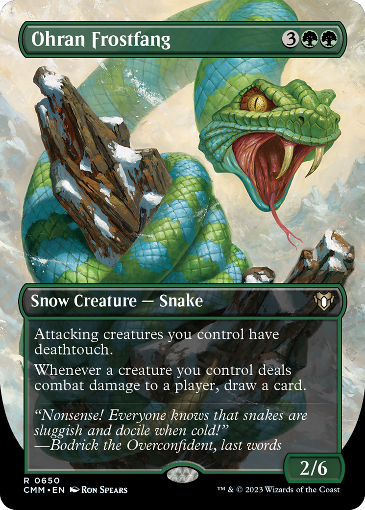 Ohran Frostfang (Borderless Alternate Art) [Commander Masters]-1