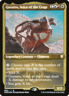 Gnostro, Voice of the Crags (Etched) [Commander Legends]-1
