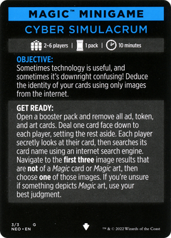 Cyber Simulacrum // Cyber Simulacrum (cont'd) (MNEO-003) - Kamigawa: Neon Dynasty Minigames Foil-1