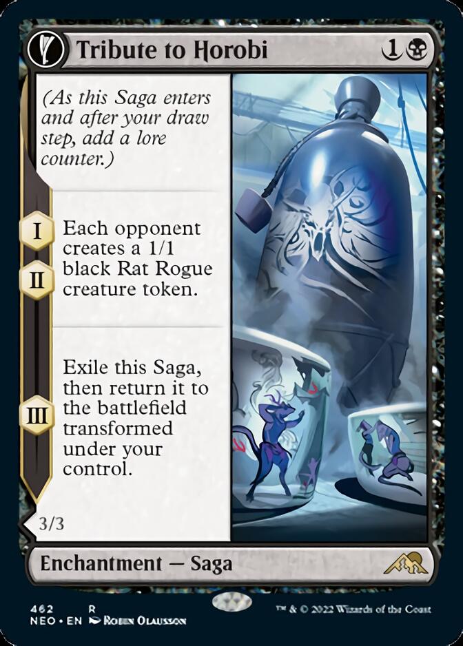 Tribute to Horobi // Echo of Death's Wail (Extended Art) [Kamigawa: Neon Dynasty]-1