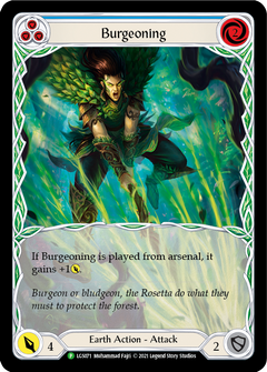 Burgeoning (Blue) [LGS071] (Promo)  Rainbow Foil-1