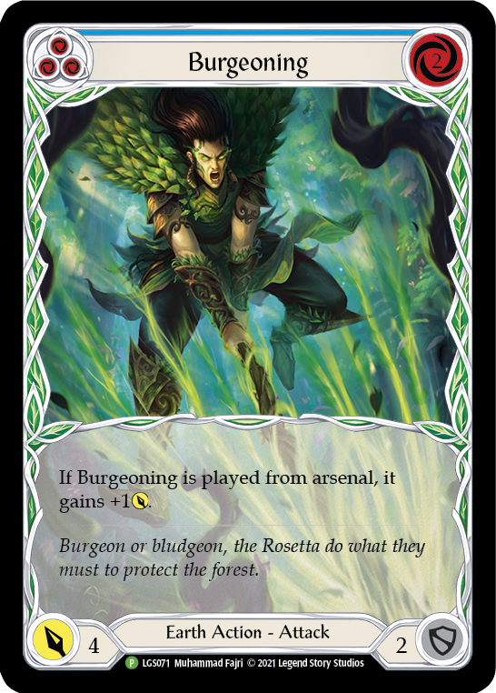 Burgeoning (Blue) [LGS071] (Promo)  Rainbow Foil-1