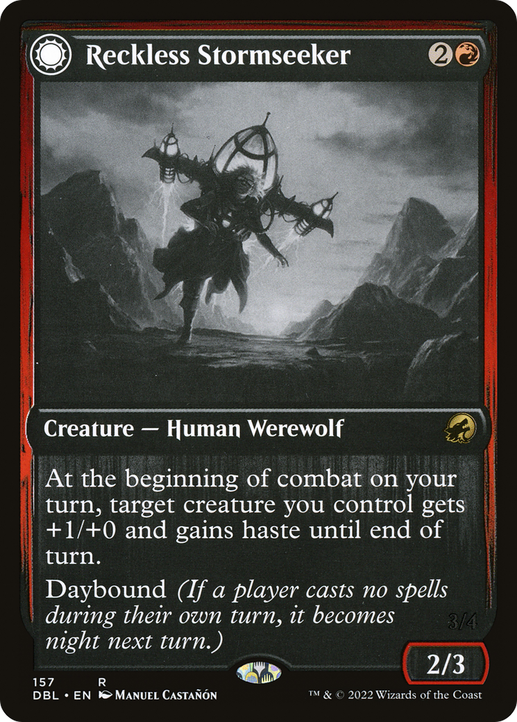 Reckless Stormseeker // Storm-Charged Slasher [Innistrad: Double Feature]-3