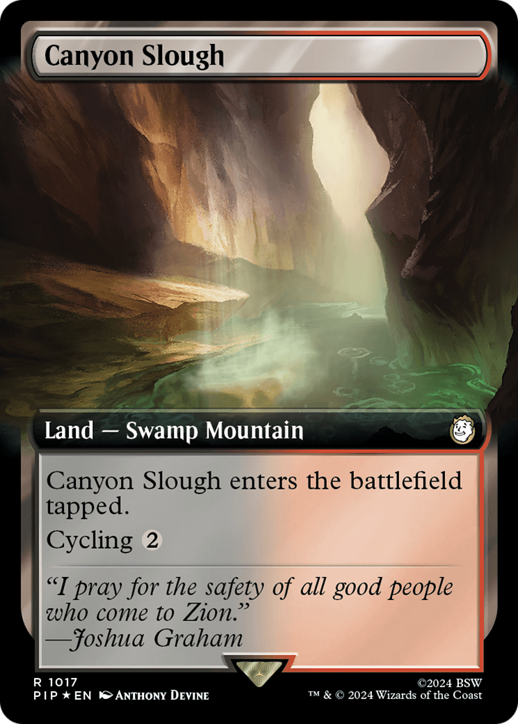 Canyon Slough (Extended Art) (Surge Foil) [Fallout]-1