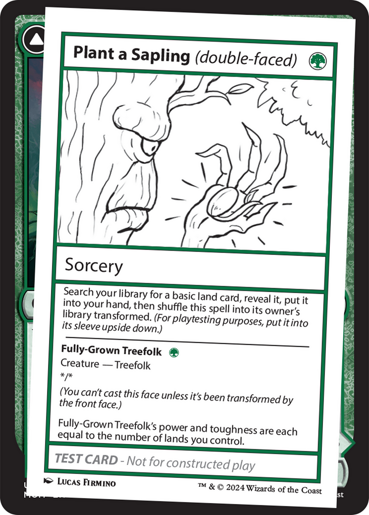 Plant a Sapling (double-faced) [Mystery Booster 2 Playtest Cards]-1