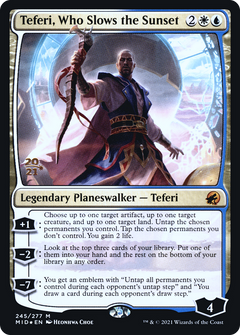 Teferi, Who Slows the Sunset [Innistrad: Midnight Hunt Prerelease Promos]-1